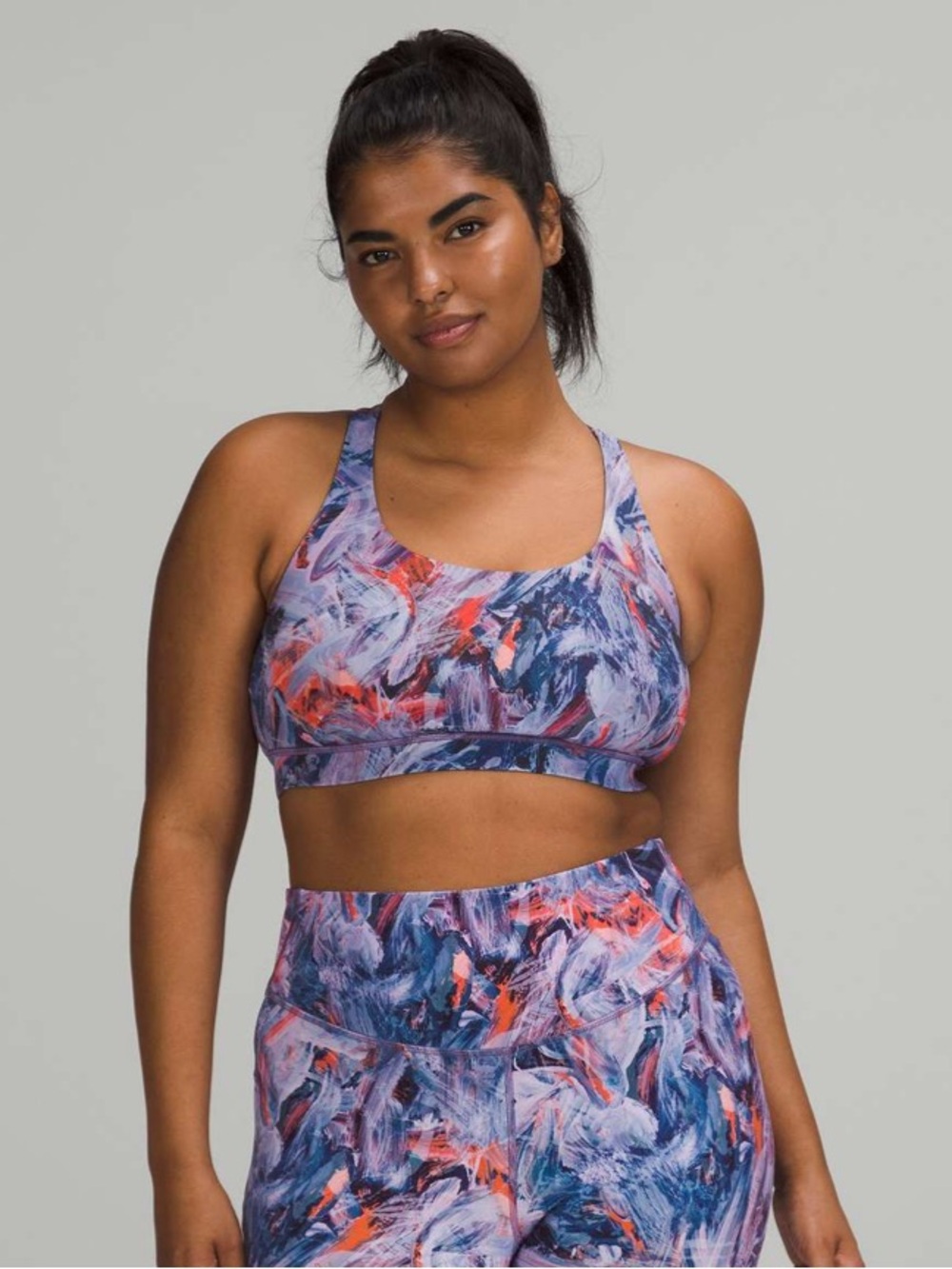 Lululemon SET! Energy Bra & Base Pace HR Short - Atmospheric Purple Multi